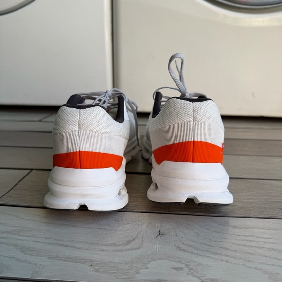 On Running Men's Athletic Shoes in White and Orange - Picture 7 of 10